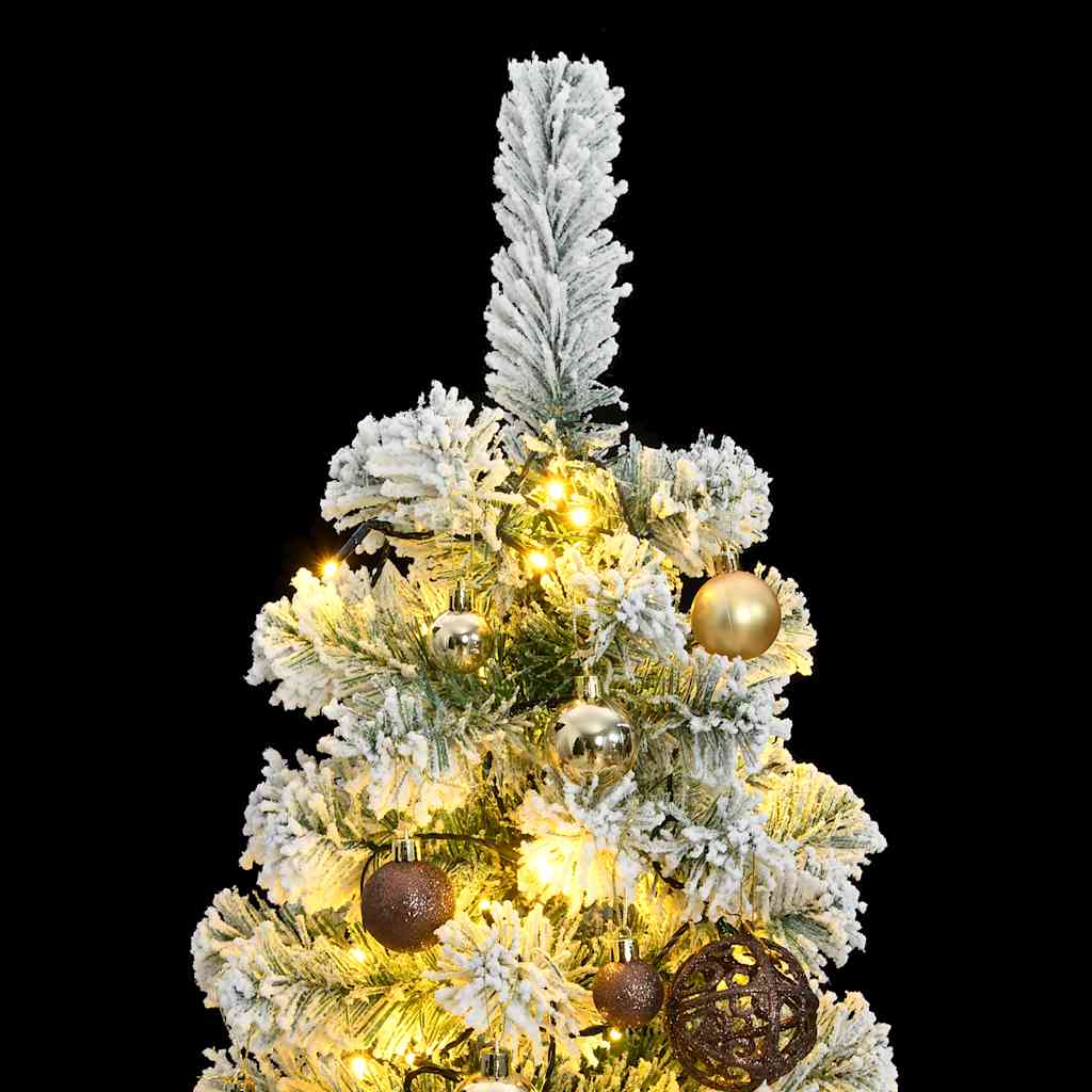 Artificial Hinged Christmas Tree 150 LEDs & Ball Set 59.1"