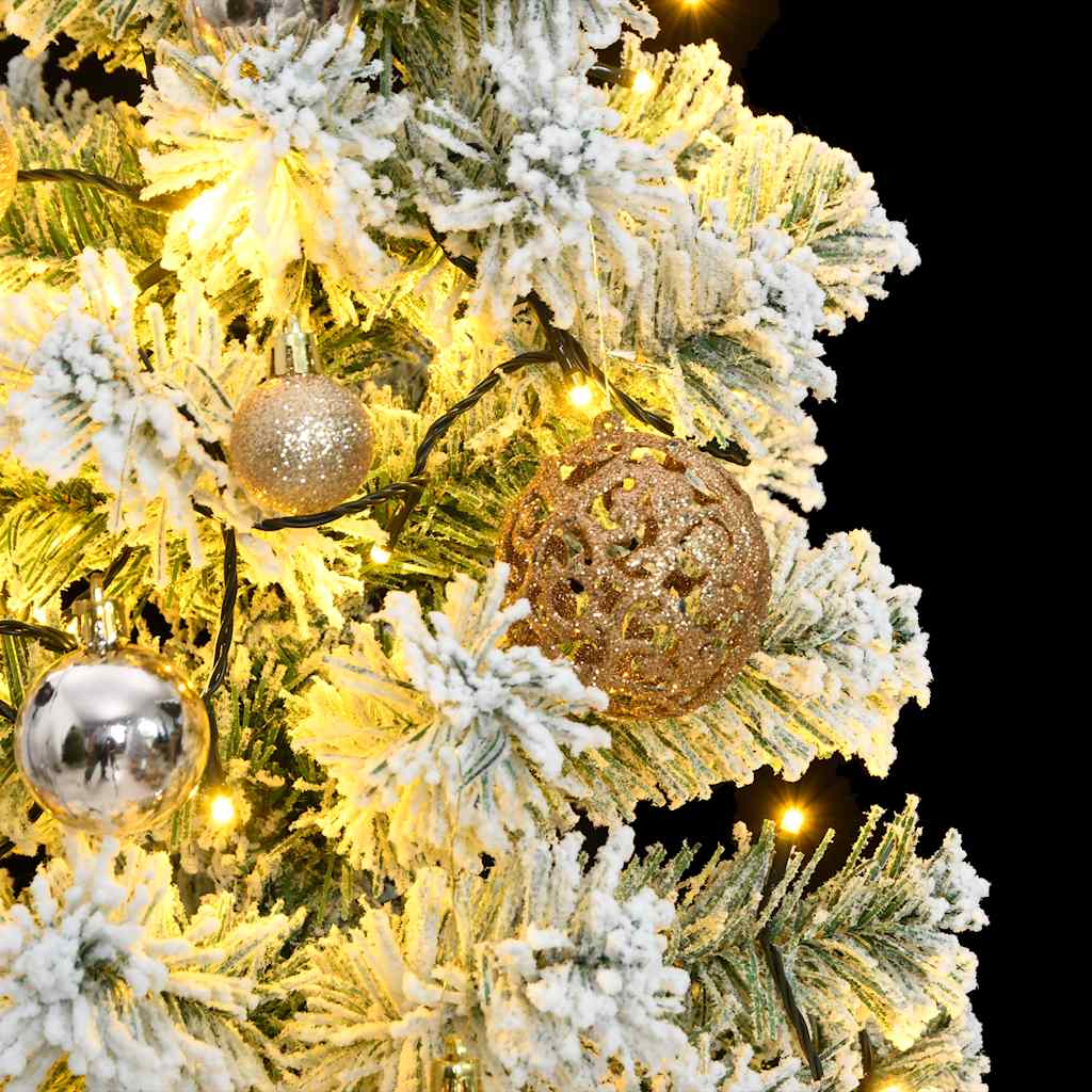 Artificial Hinged Christmas Tree 150 LEDs & Ball Set 47.2"