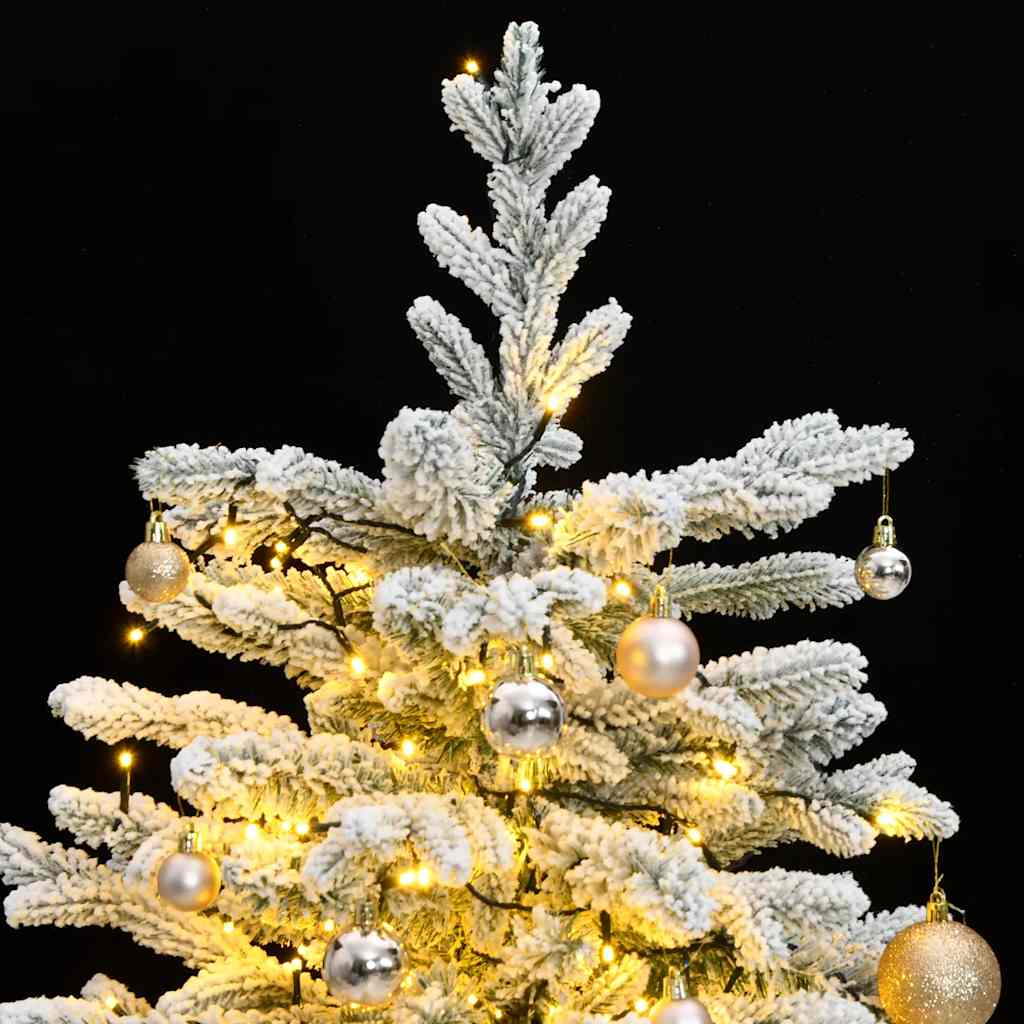 Artificial Hinged Christmas Tree 150 LEDs & Ball Set 59.1"