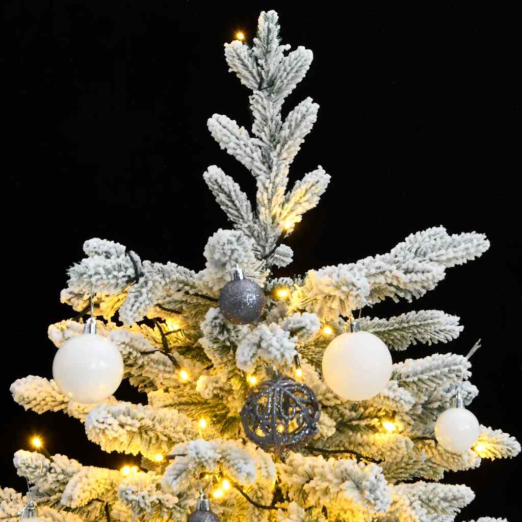 Artificial Hinged Christmas Tree Green and white PVC, PE, Iron