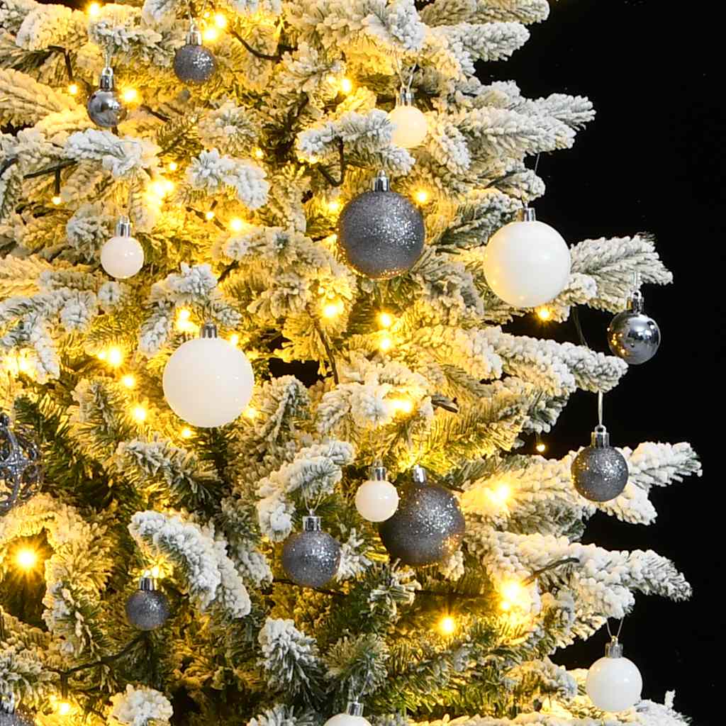 Artificial Hinged Christmas Tree Green and white PVC, PE, Iron