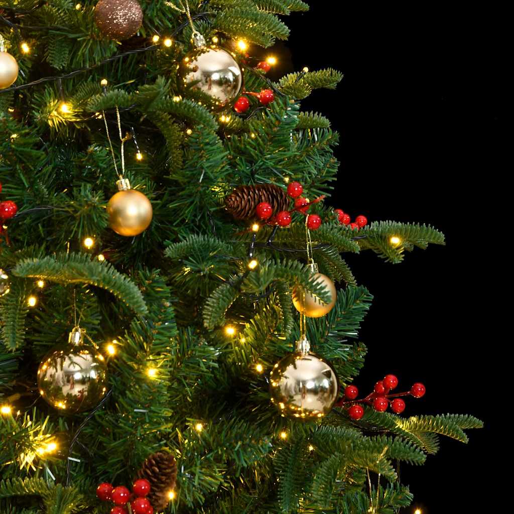 Artificial Hinged Christmas Tree 300 LEDs & Ball Set 82.7"