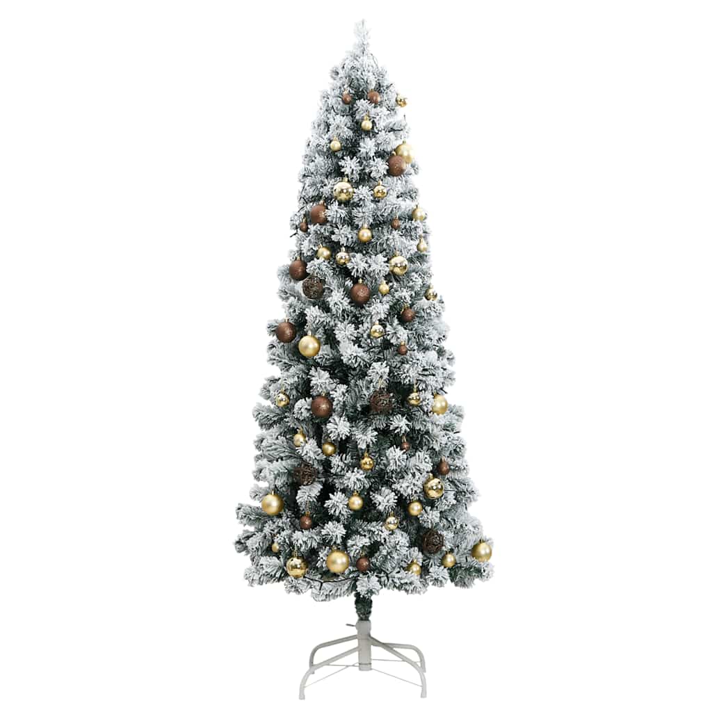 Artificial Hinged Christmas Tree 300 LEDs & Ball Set 70.9"