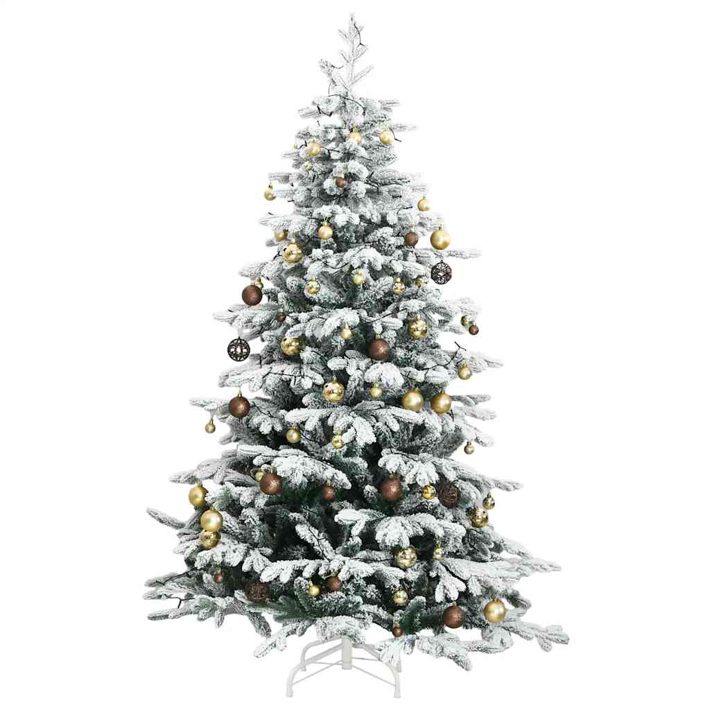 Artificial Hinged Christmas Tree 300 LEDs & Ball Set 82.7"