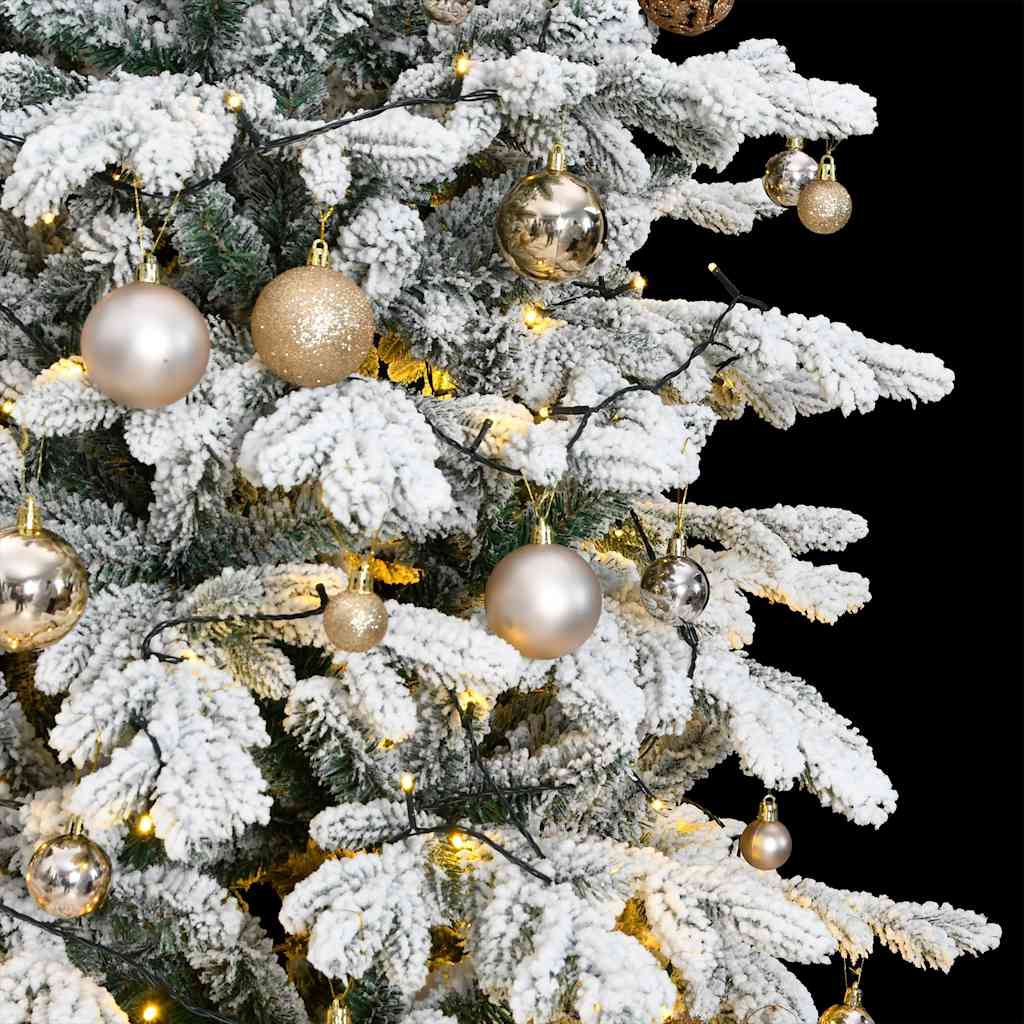 Artificial Hinged Christmas Tree Green and white PVC, PE, iron