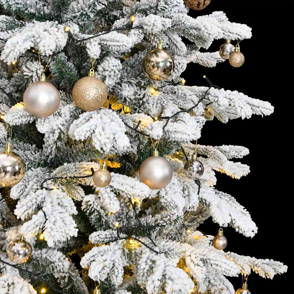 Artificial Hinged Christmas Tree Green and white PVC Extra tall