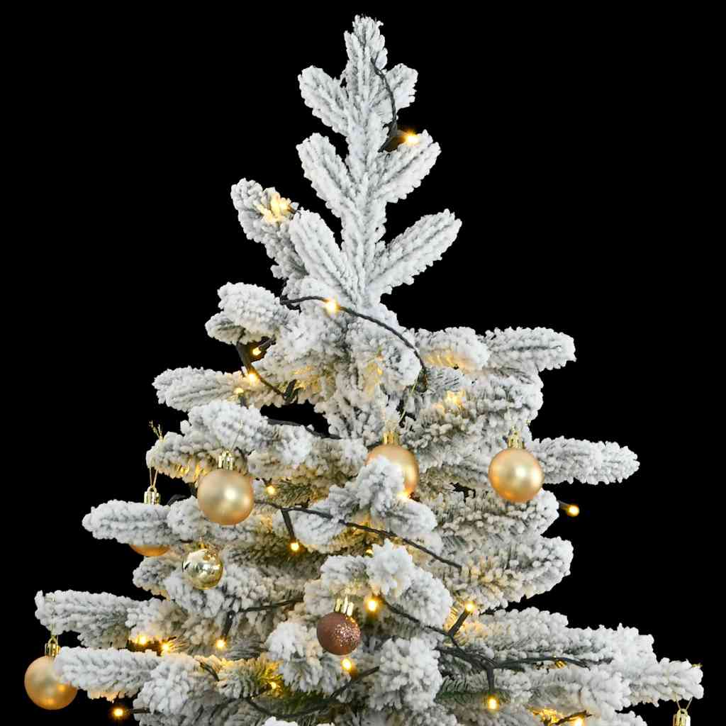 Artificial Hinged Christmas Tree Green and white PVC Extra tall