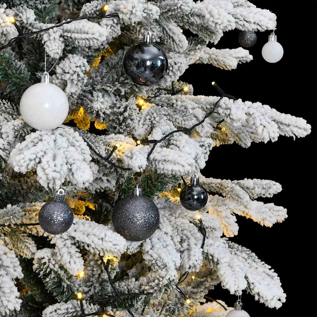 Artificial Hinged Christmas Tree Green and White PVC, PE, Iron