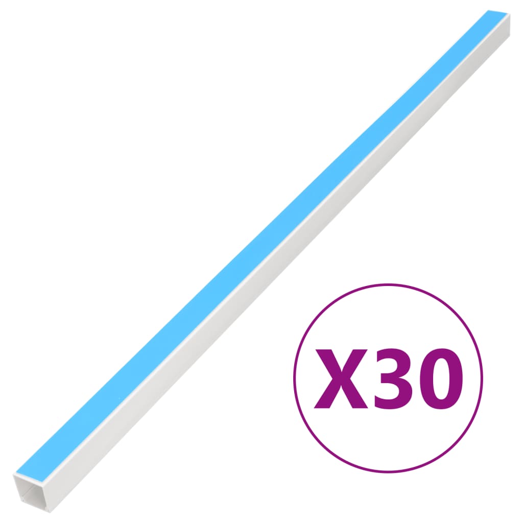 Cable Trunking Self-Adhesive 0.98"x0.98" 98.4' PVC