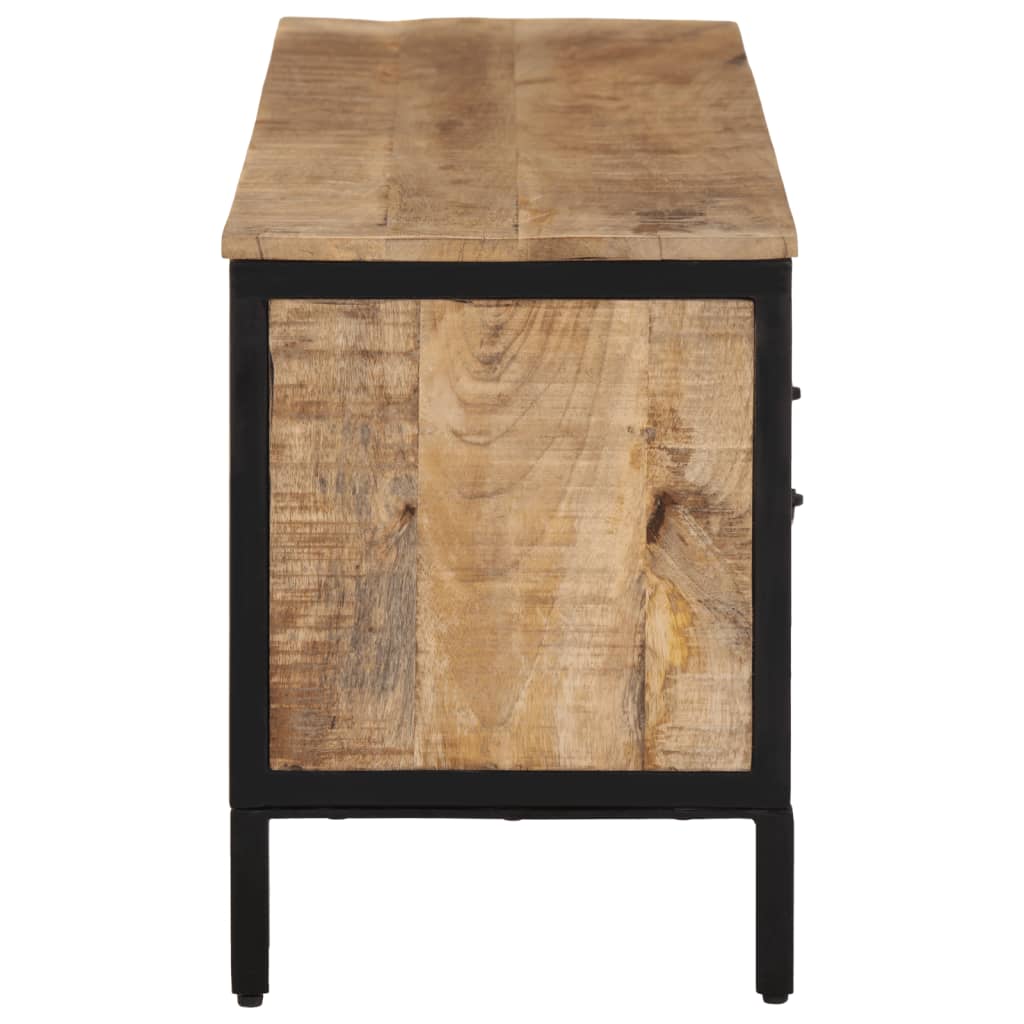 TV Cabinet Rough Mango Wood Solid Rough Mango Wood