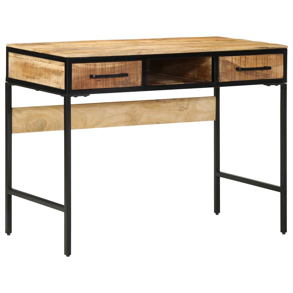 Writing Desk Brown 39.4" x 19.7" x 29.5" solid mango wood