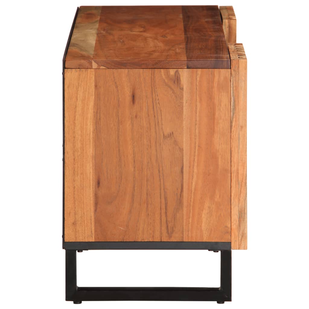 TV Cabinet Brown Solid Acacia Wood Medium TV Cabinet