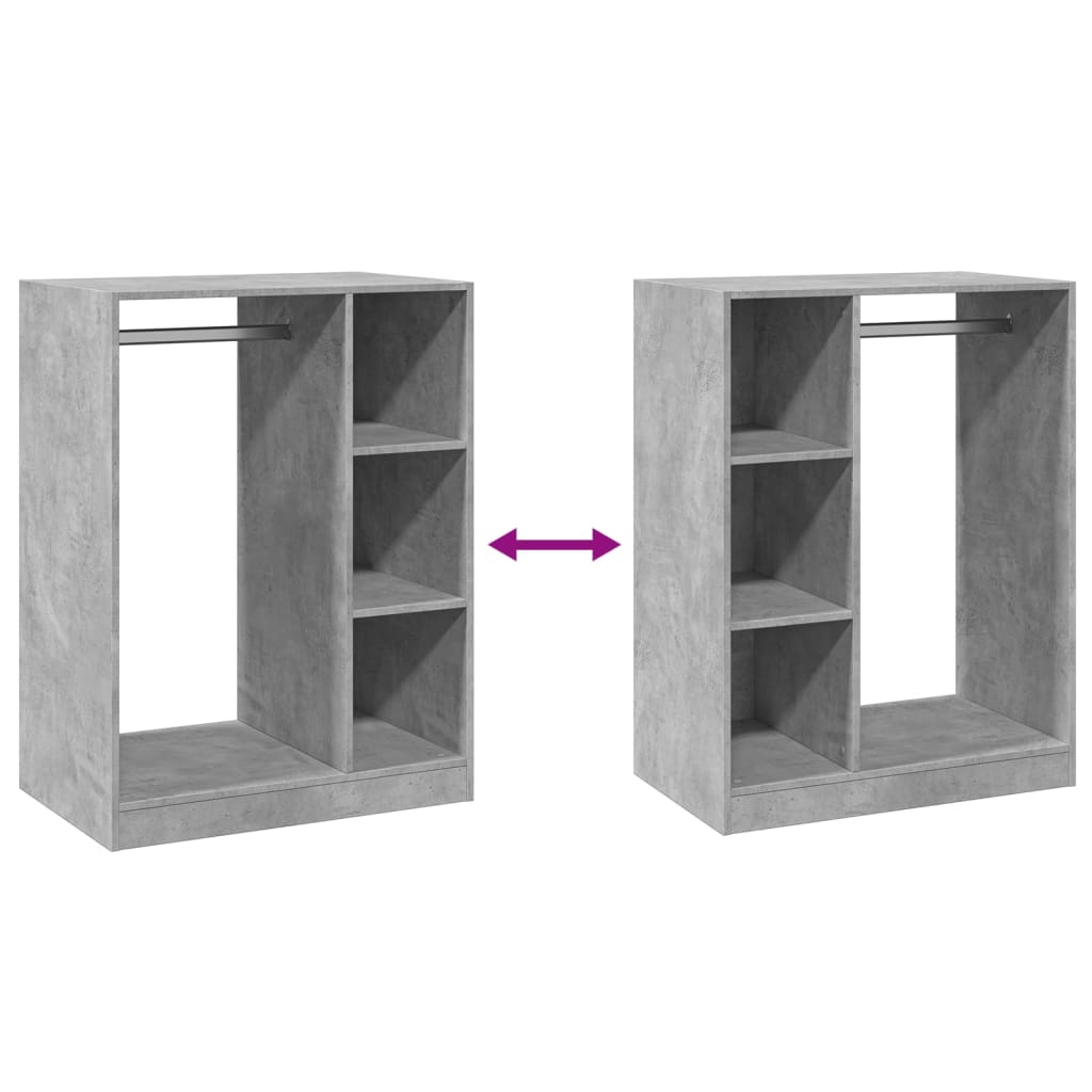 Wardrobe Concrete Grey Engineered wood Compact Wardrobe