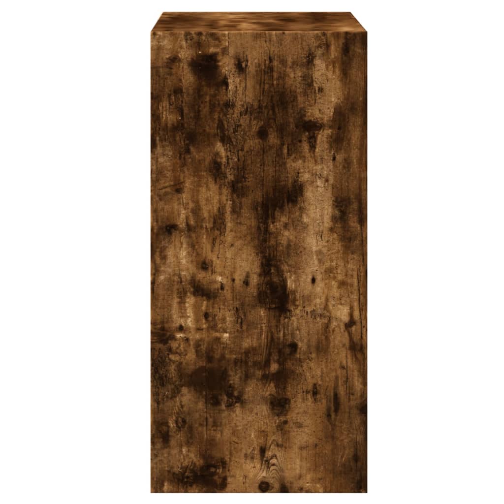 Wardrobe Smoked Oak Engineered Wood Medium Wardrobe Rectangular