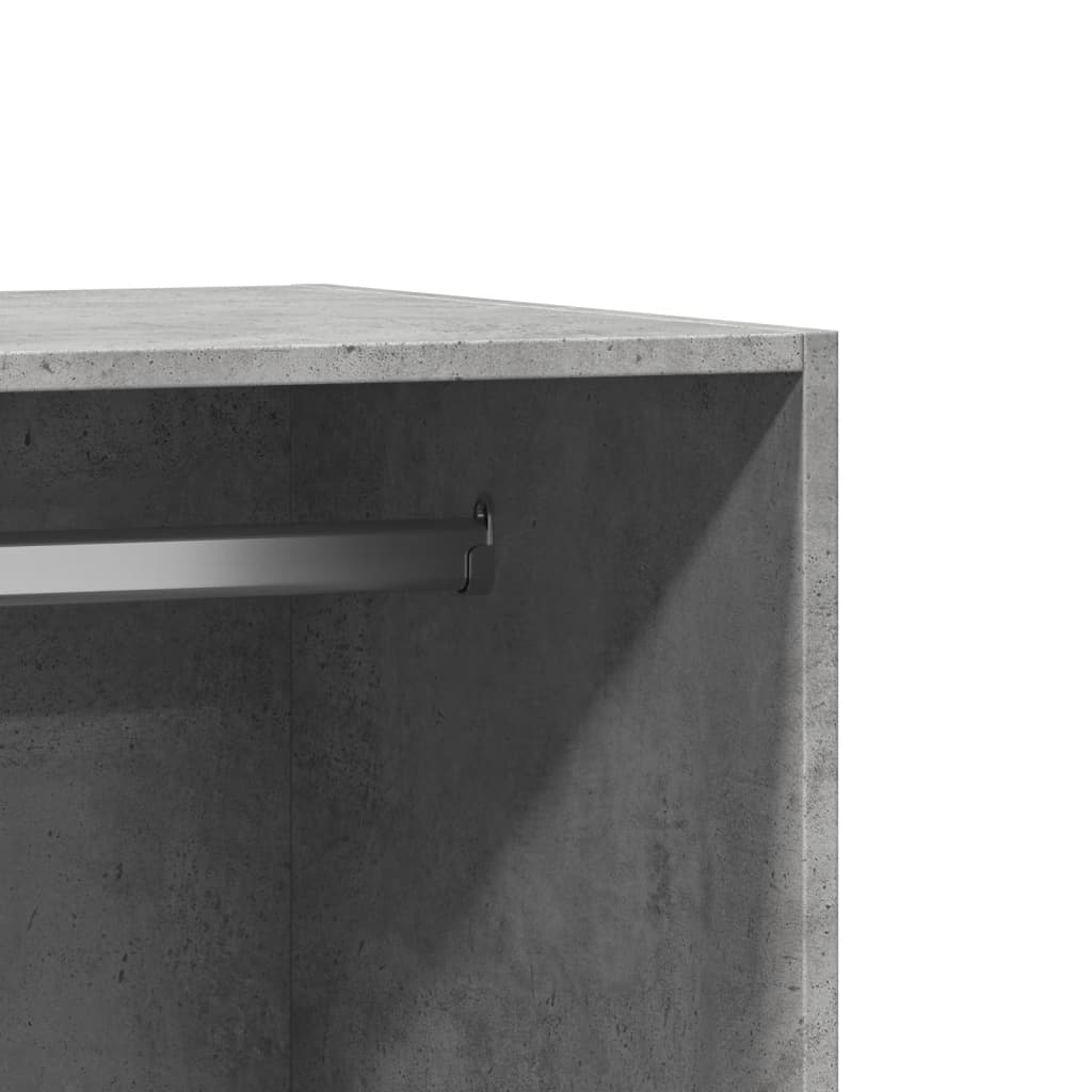 Wardrobe Concrete grey Engineered wood Compact Wardrobe