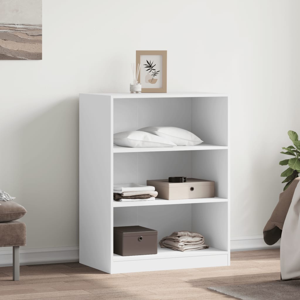 Wardrobe White Engineered wood Wardrobe Rectangular Minimalist