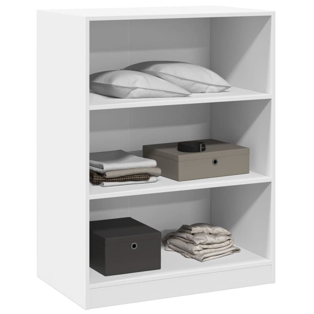 Wardrobe White Engineered wood Wardrobe Rectangular Minimalist