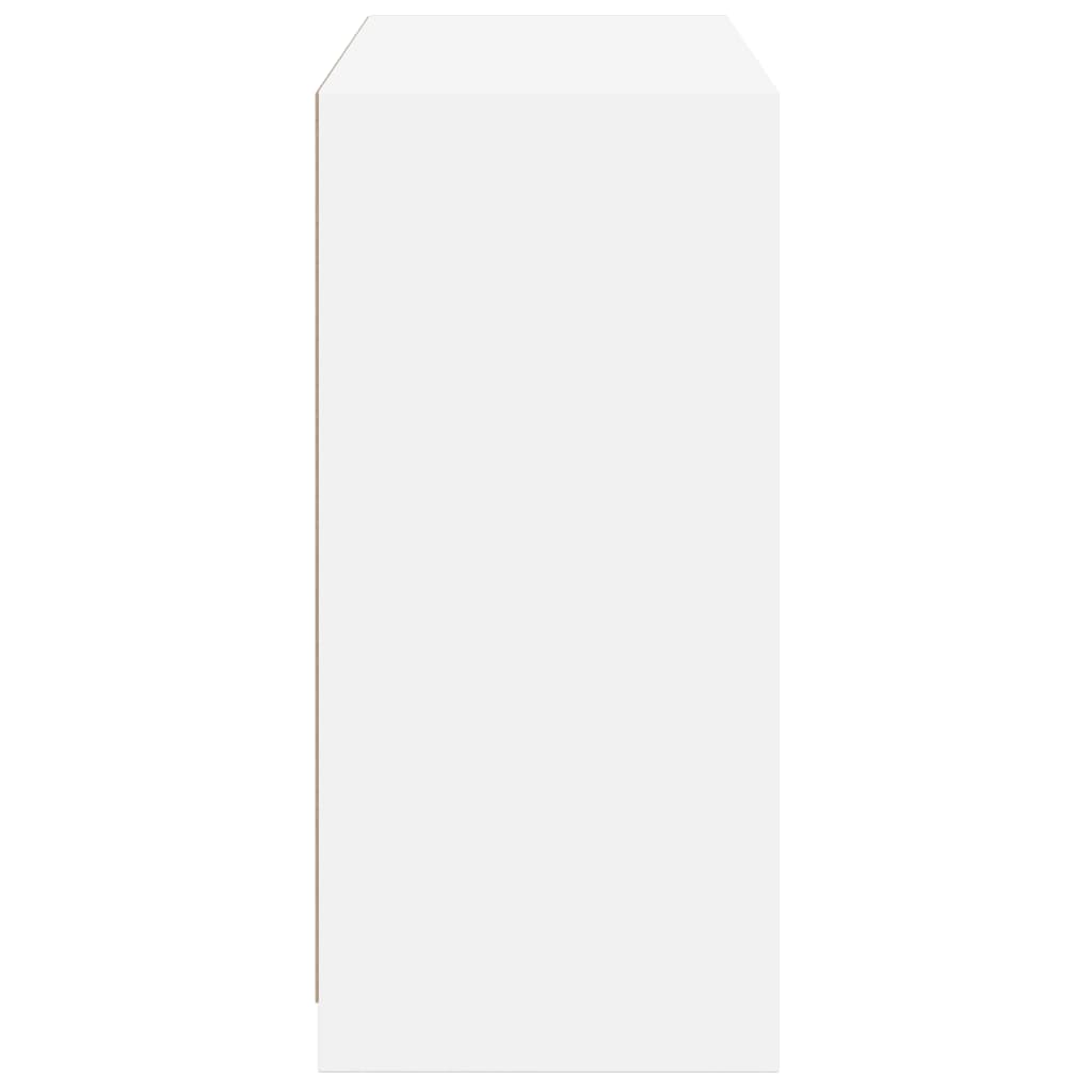 Wardrobe White Engineered wood Wardrobe Rectangular Minimalist