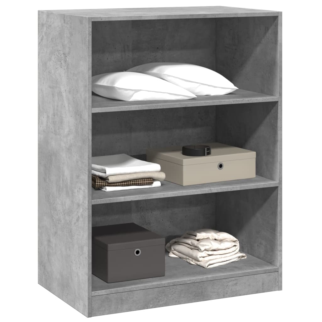 Wardrobe Concrete Grey Engineered Wood Wardrobe Rectangular