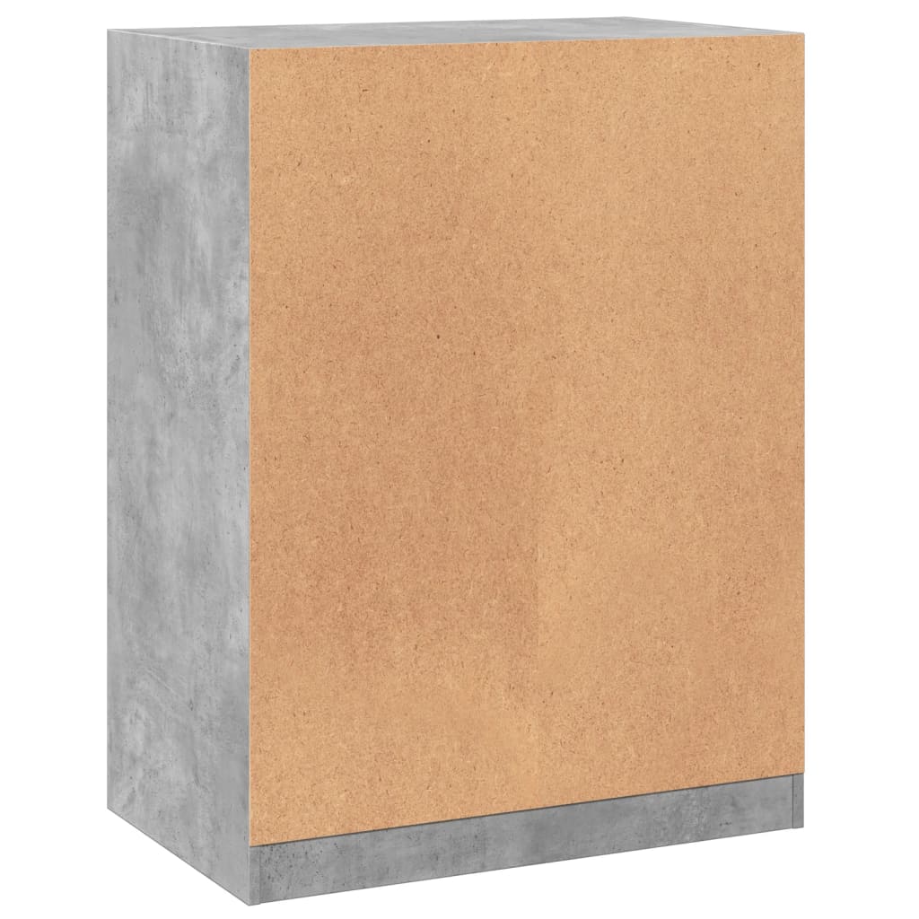 Wardrobe Concrete Grey Engineered Wood Wardrobe Rectangular
