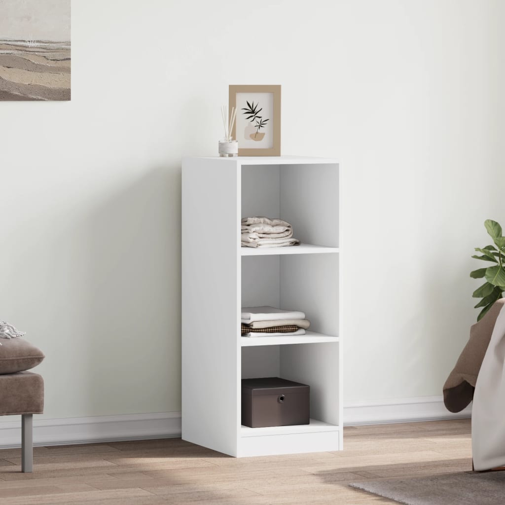 Wardrobe White Engineered Wood Compact Wardrobe Rectangular