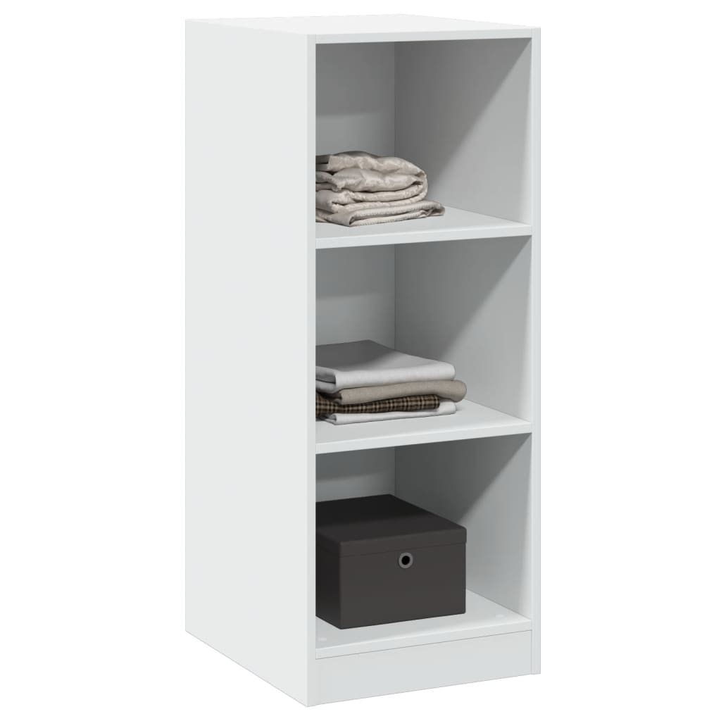 Wardrobe White Engineered Wood Compact Wardrobe Rectangular