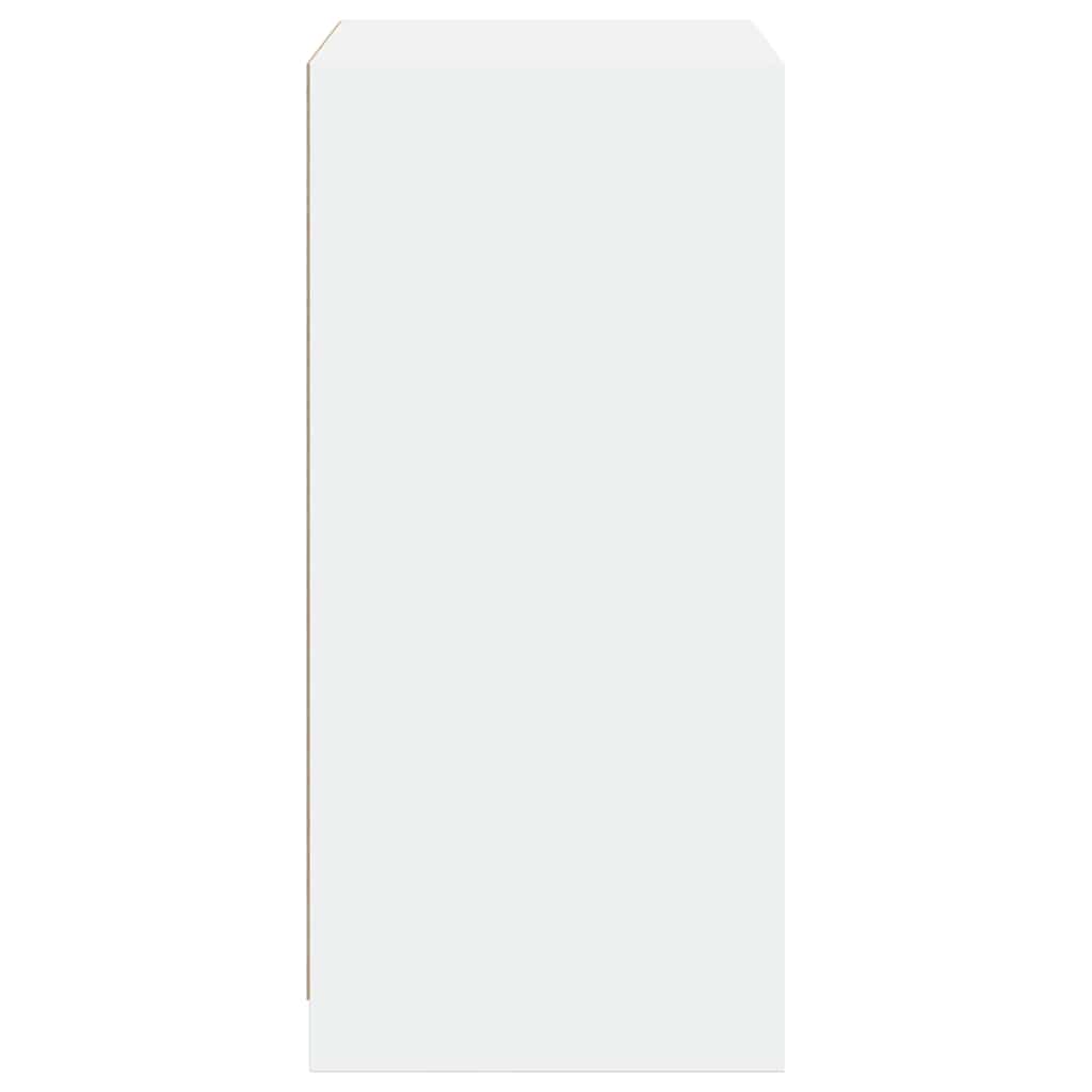 Wardrobe White Engineered Wood Compact Wardrobe Rectangular