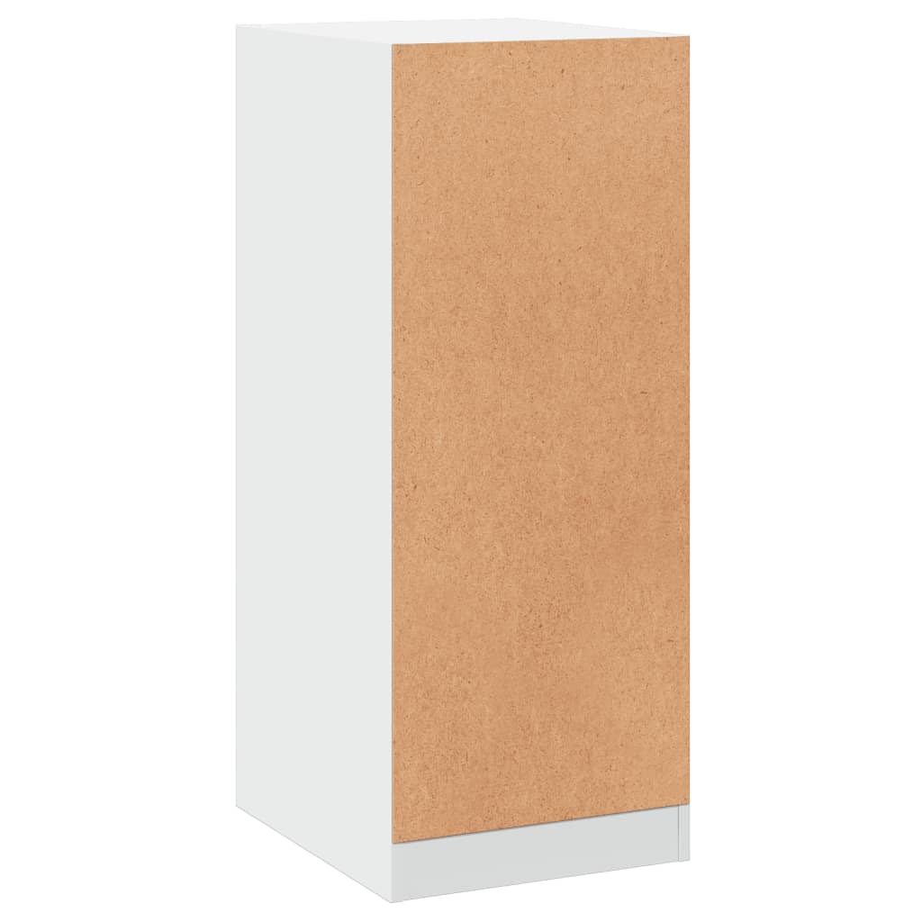 Wardrobe White Engineered Wood Compact Wardrobe Rectangular
