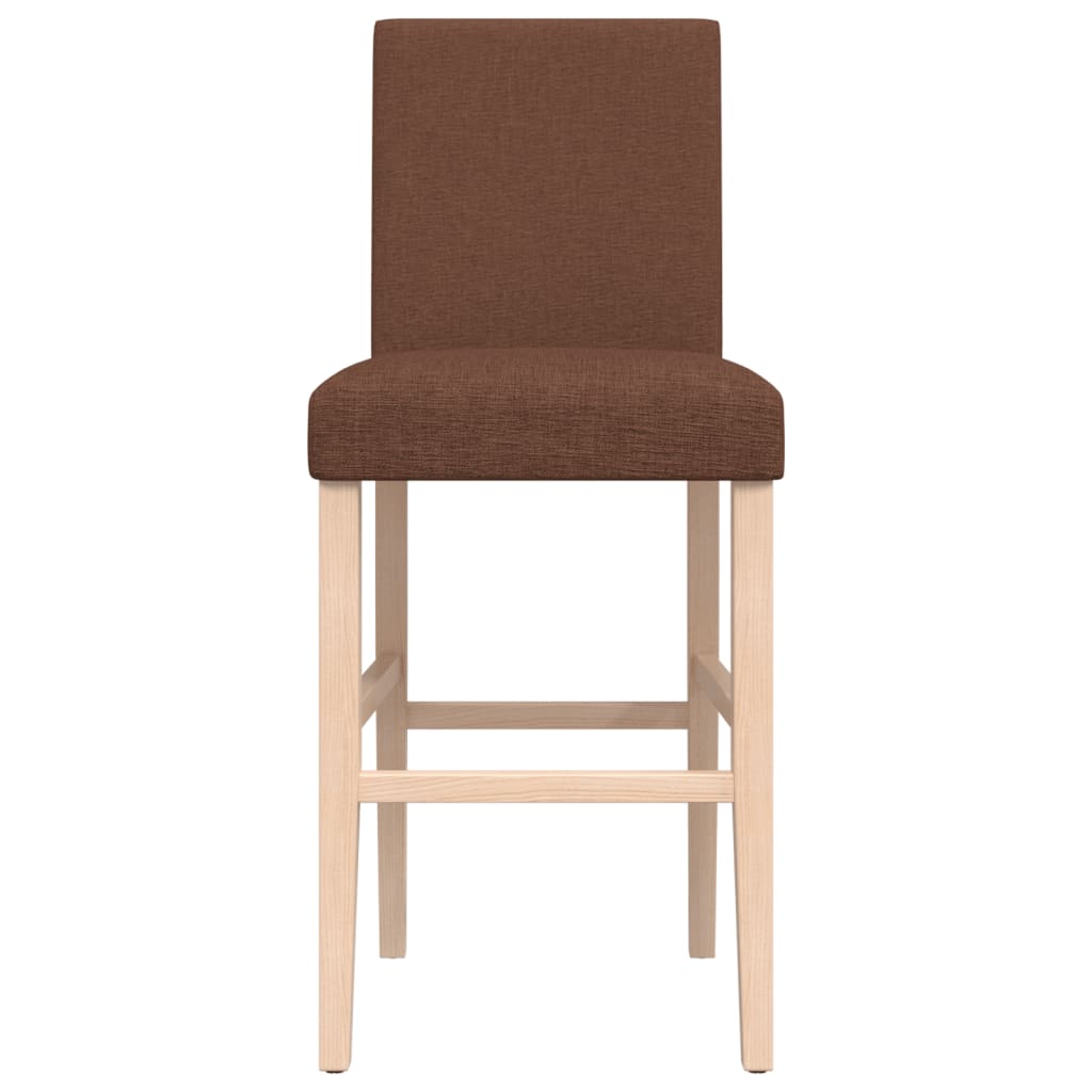 Bar Chair Brown Solid rubber wood, fabric (100% polyester), foam