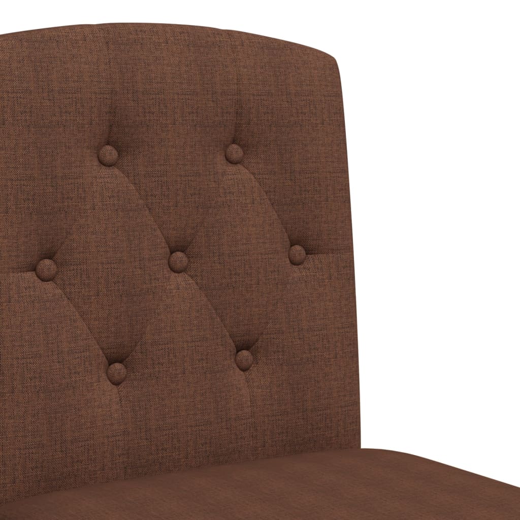 Bar Chair Brown Solid rubber wood, Fabric (100% polyester), Foam
