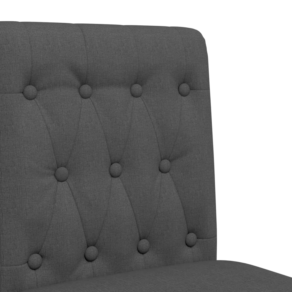 Bar Chair Dark grey Solid rubber wood, fabric (100% polyester)