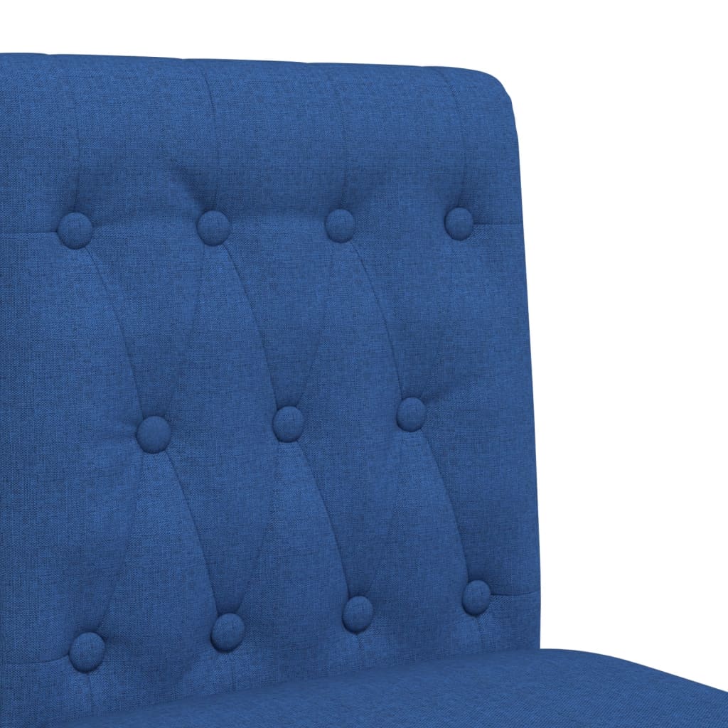 Bar Chair Blue Solid rubber wood, fabric (100% polyester), foam