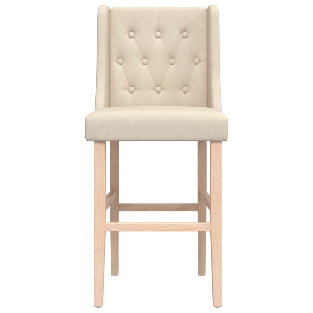 Bar Chair Cream Solid rubber wood, fabric (100% polyester) Standard