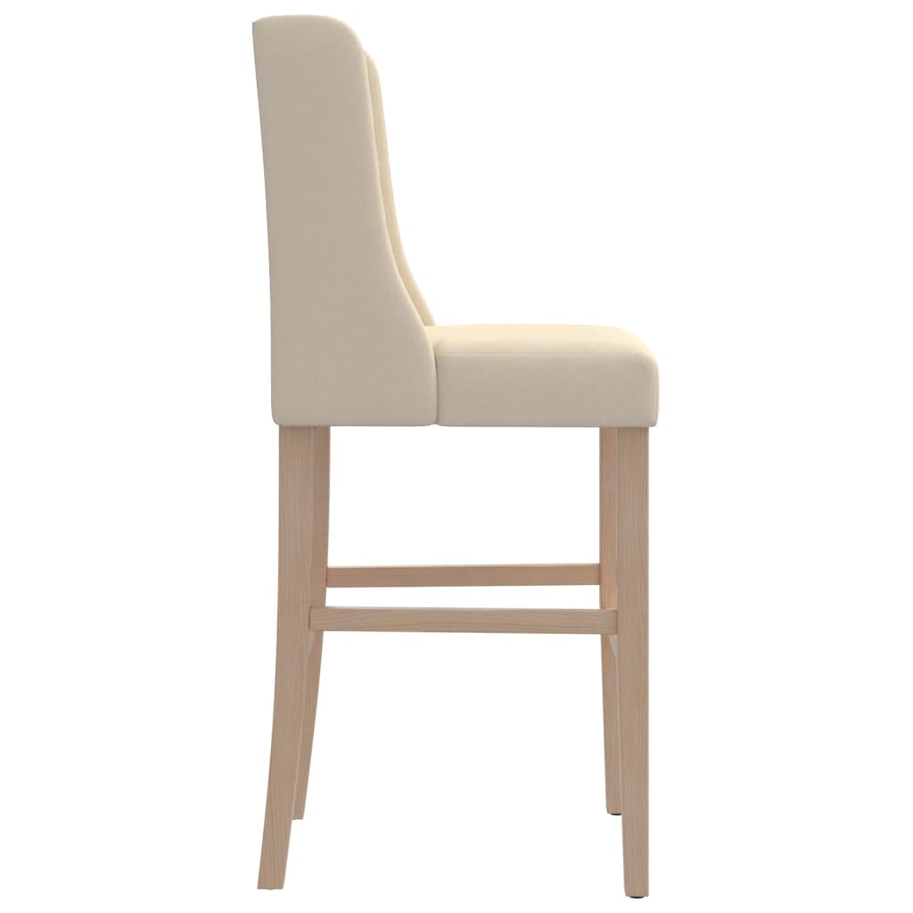 Bar Chair Cream Solid rubber wood, fabric (100% polyester) Standard