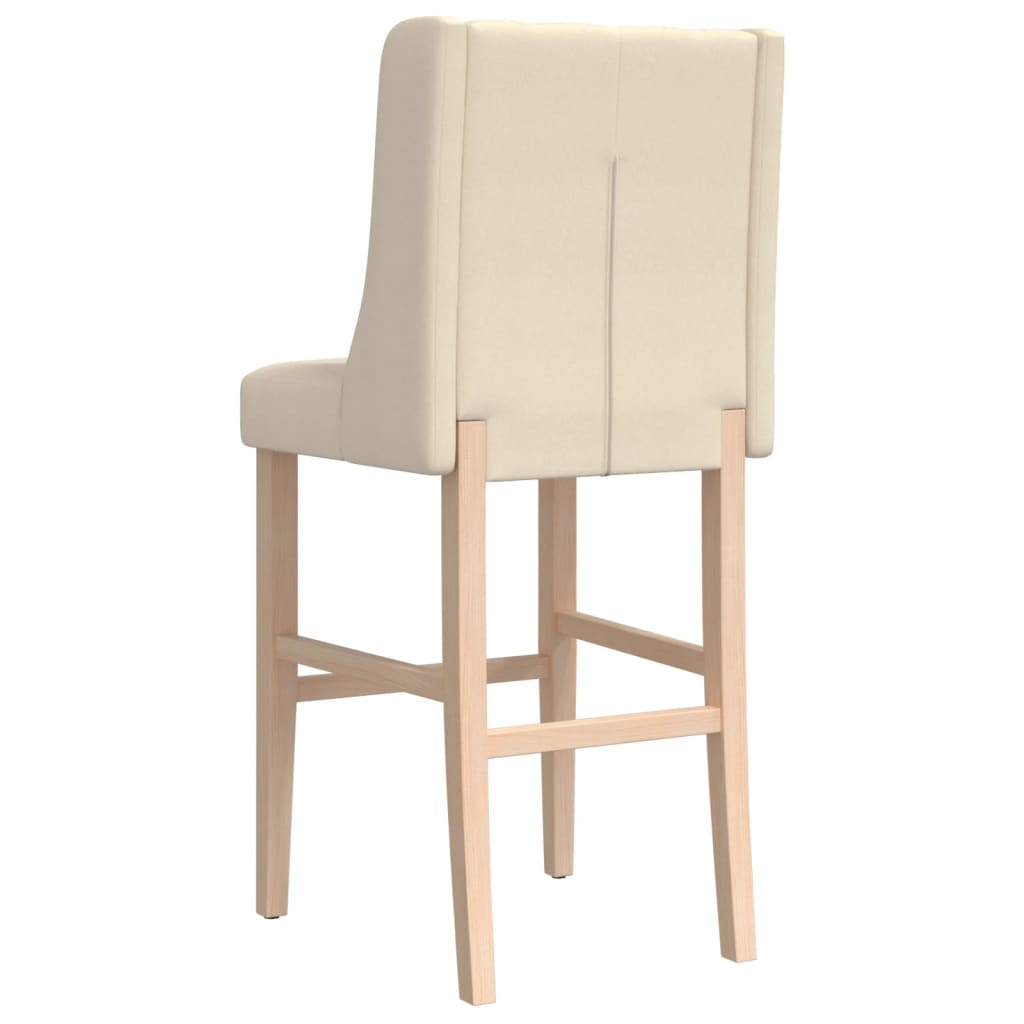 Bar Chair Cream Solid rubber wood, fabric (100% polyester) Standard