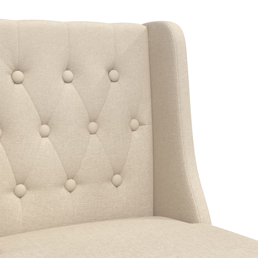 Bar Chair Cream Solid rubber wood, fabric (100% polyester) Standard