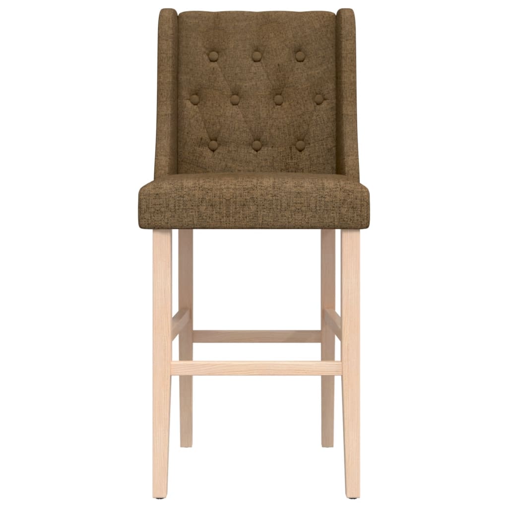 Bar Chair Taupe Solid rubber wood, fabric (100% polyester) Standard