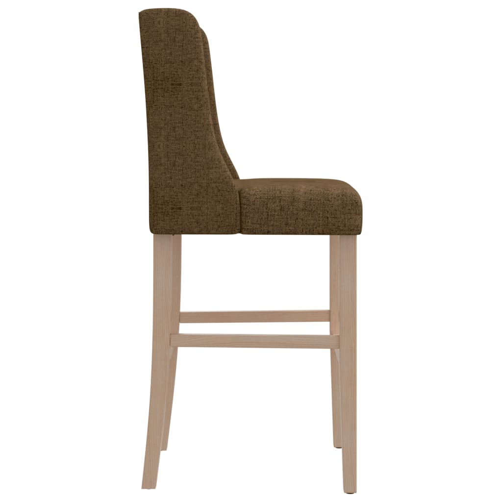 Bar Chair Taupe Solid rubber wood, fabric (100% polyester) Standard