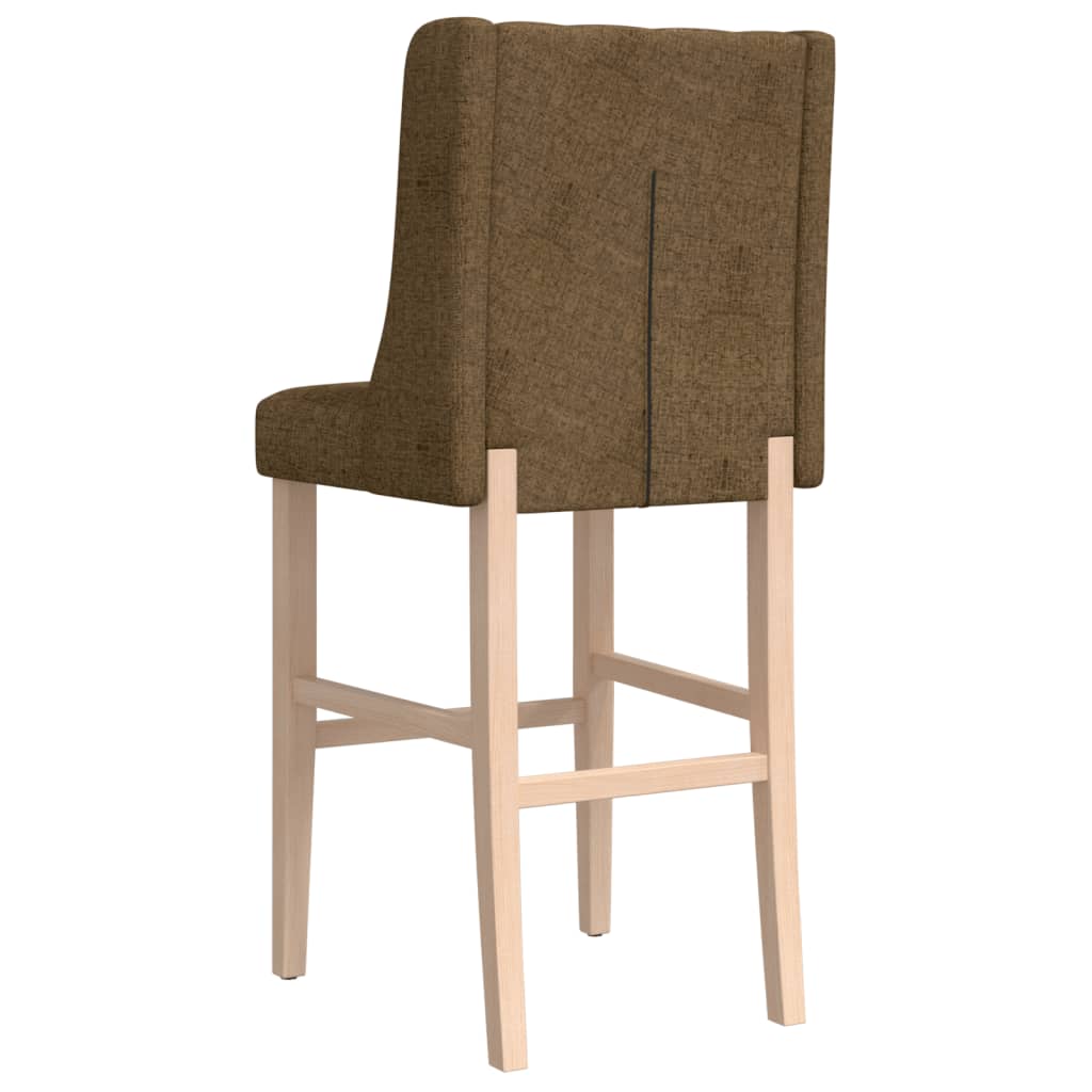 Bar Chair Taupe Solid rubber wood, fabric (100% polyester) Standard