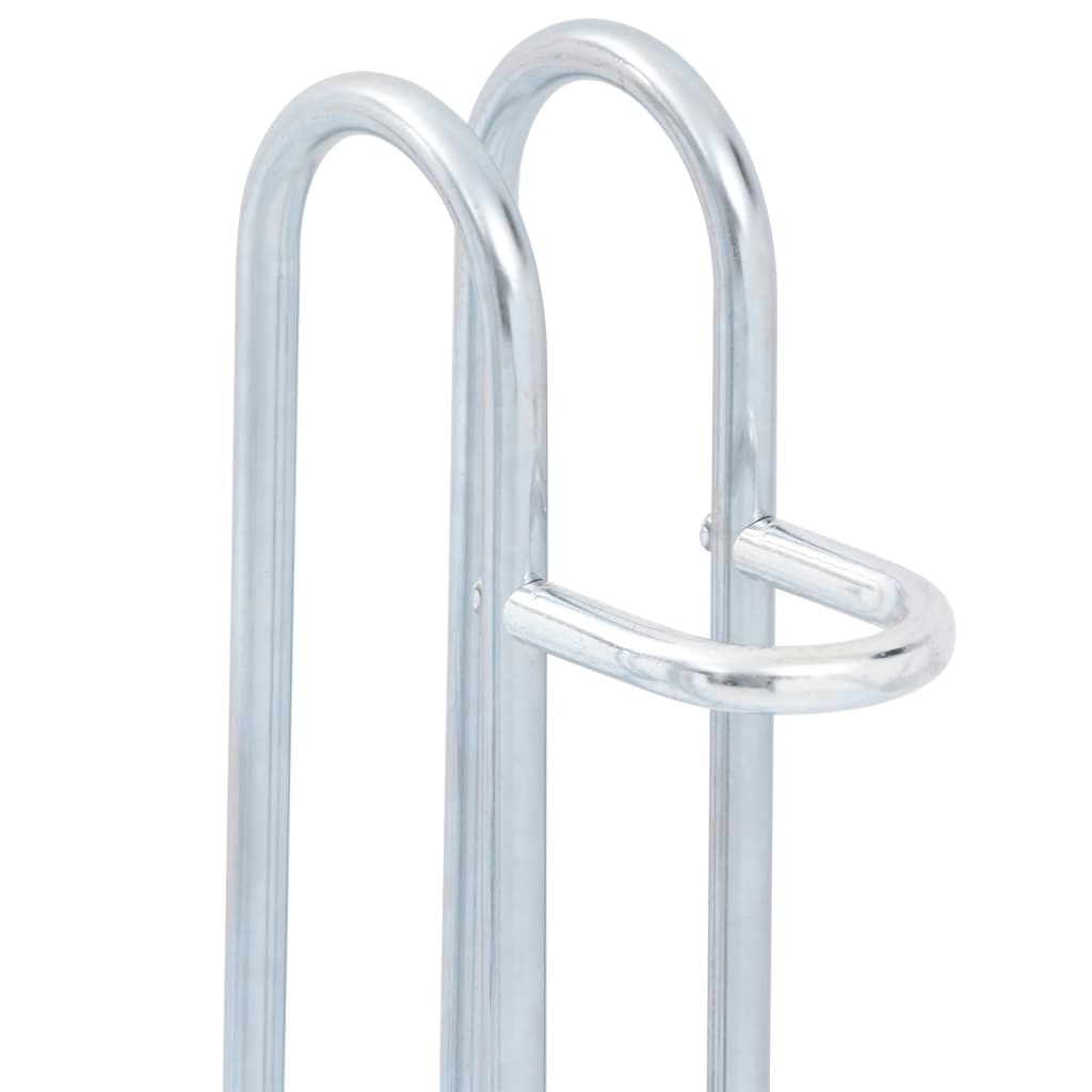 Bicycle Stand for 3 Bikes Floor Freestanding Galvanized Steel