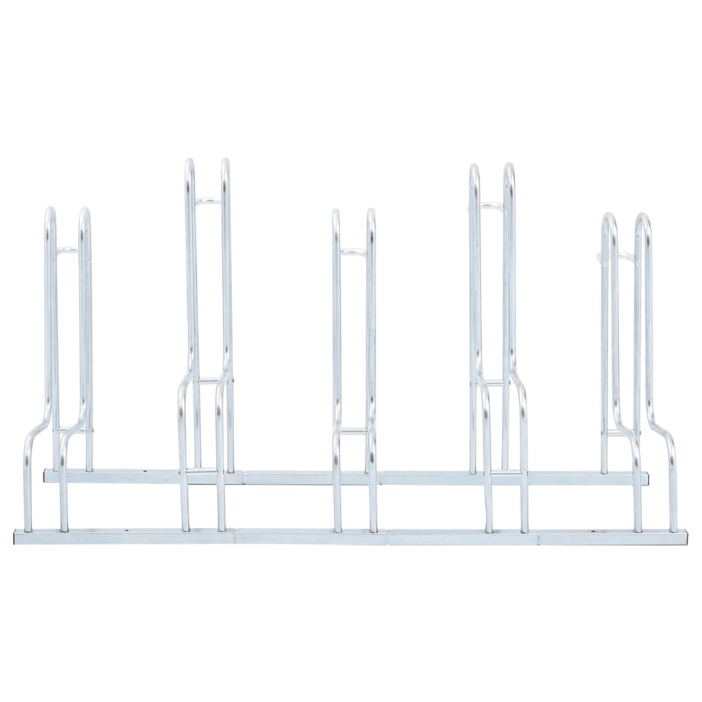 Bicycle Stand for 5 Bikes Floor Freestanding Galvanized Steel