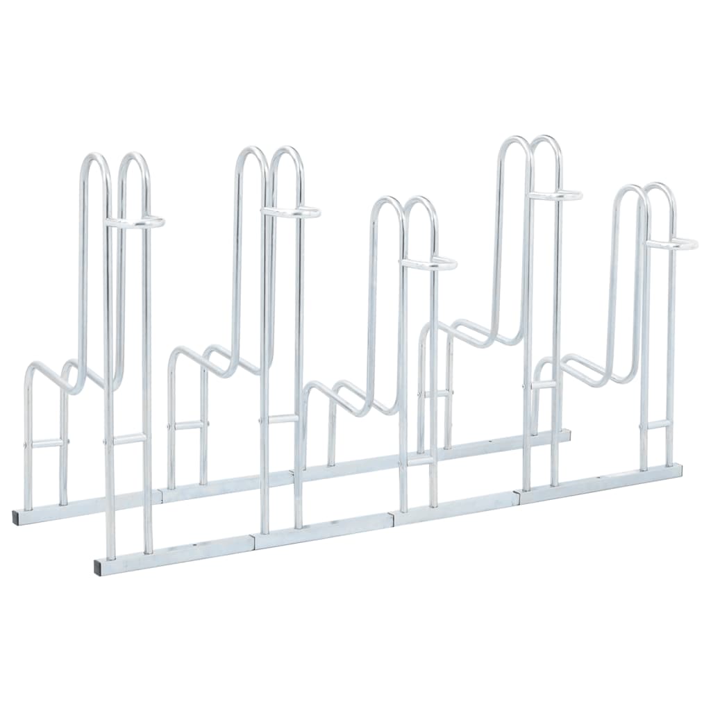 Bicycle Stand for 5 Bikes Floor Freestanding Galvanized Steel