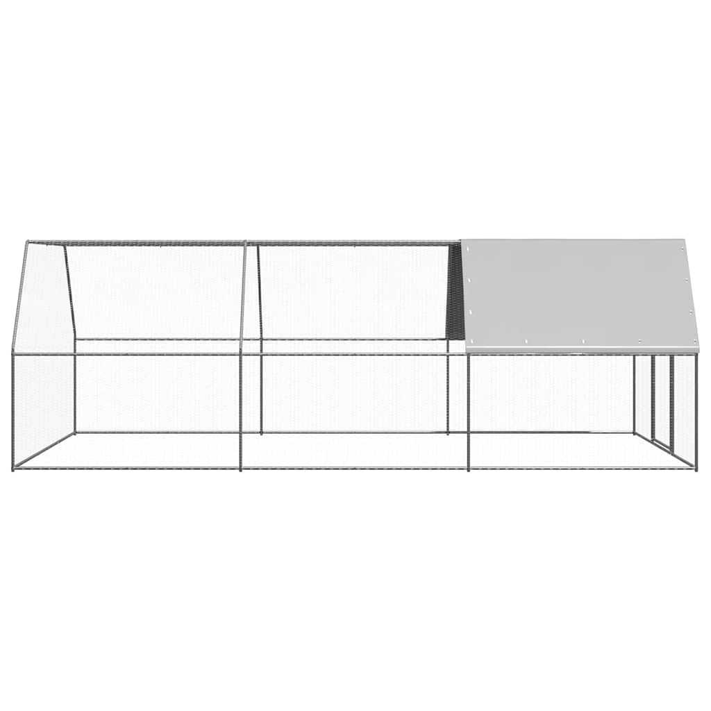 Chicken Cage Silver and gray Galvanized steel, Polyethylene Large