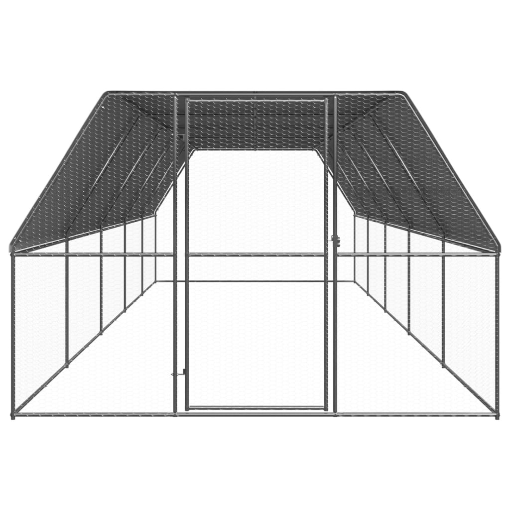Chicken Cage Silver and grey Galvanized steel Large