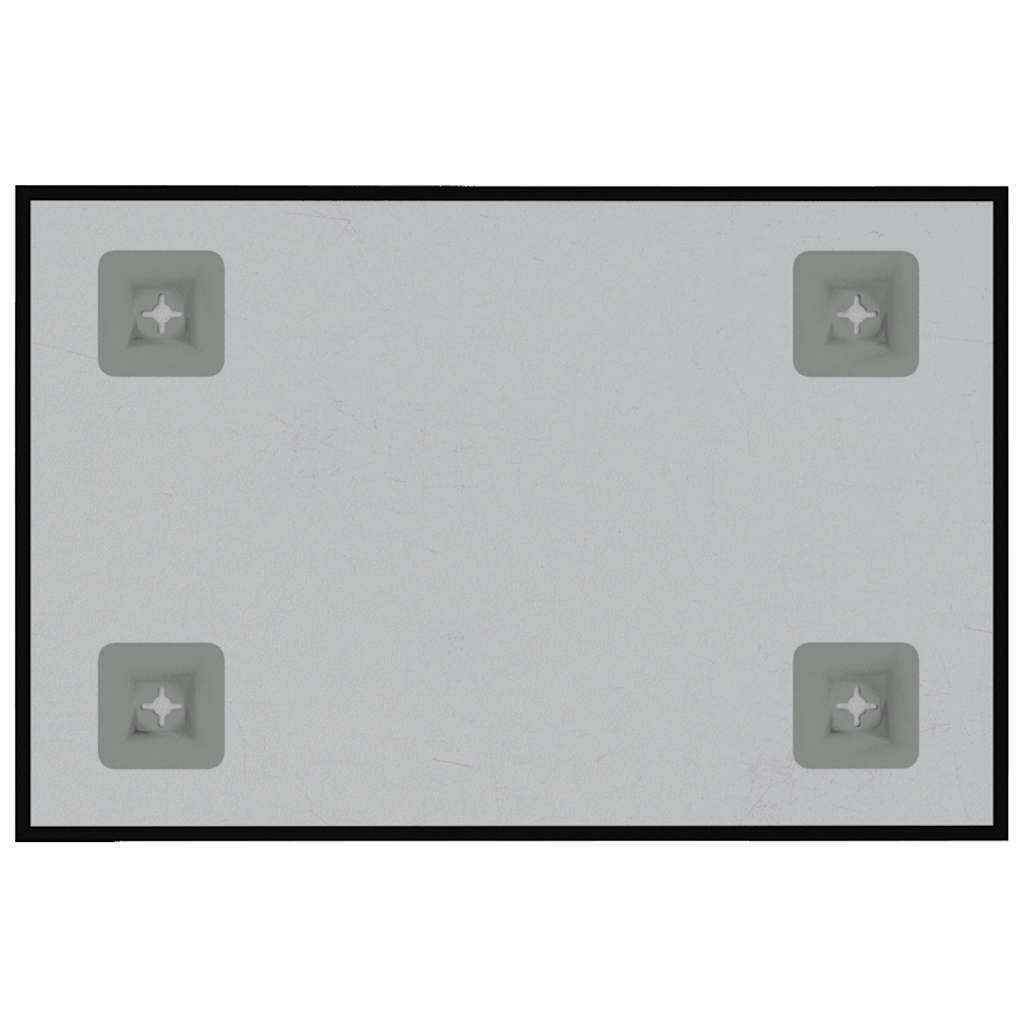 Wall-mounted Magnetic Board Black 15.7"x11.8" Tempered Glass