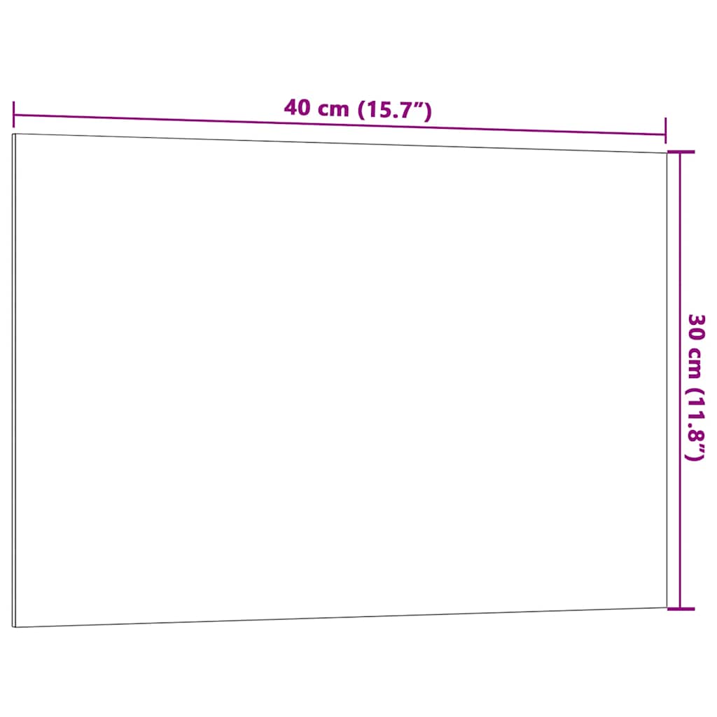 Wall-mounted Magnetic Board Black 15.7"x11.8" Tempered Glass