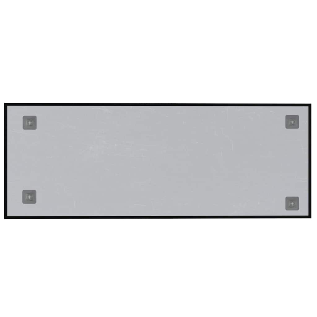 Wall-mounted Magnetic Board Black 31.5"x11.8" Tempered Glass