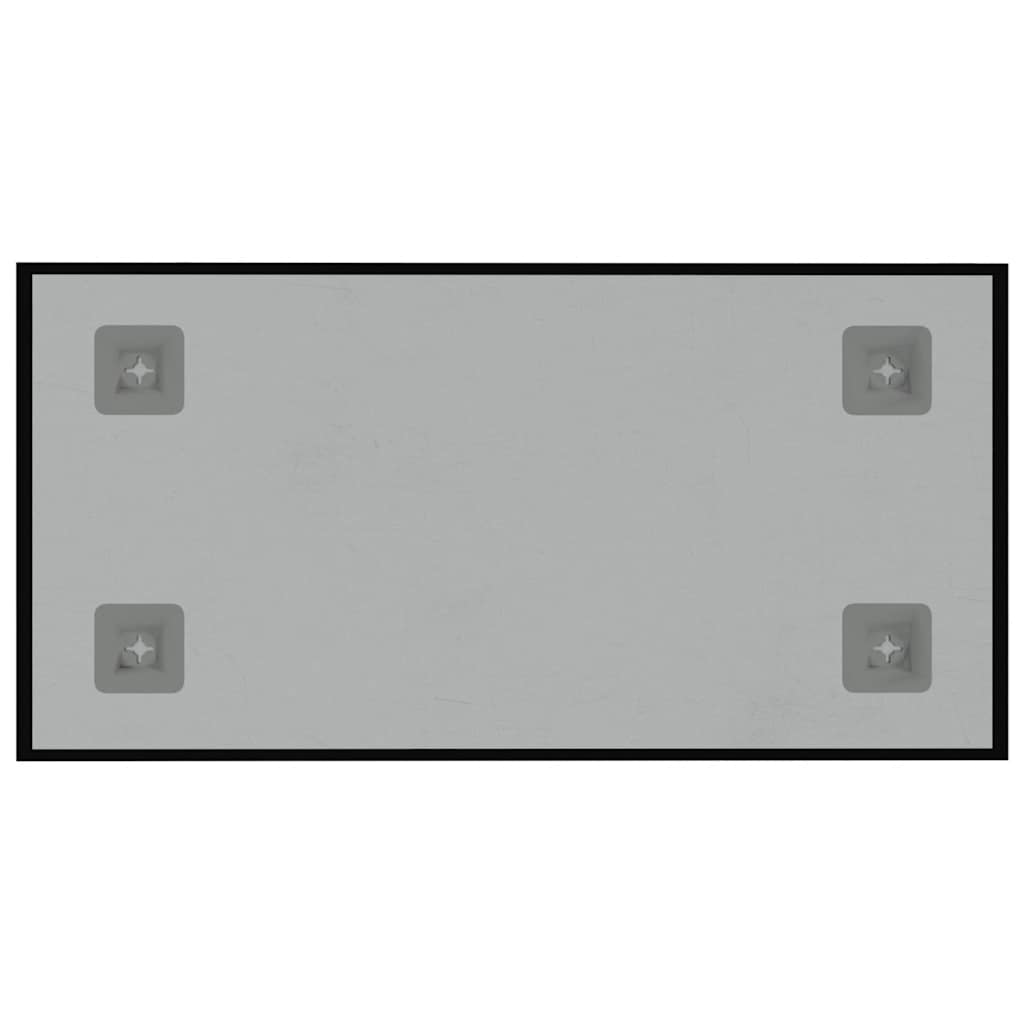 Wall-mounted Magnetic Board Black 15.7"x7.9" Tempered Glass