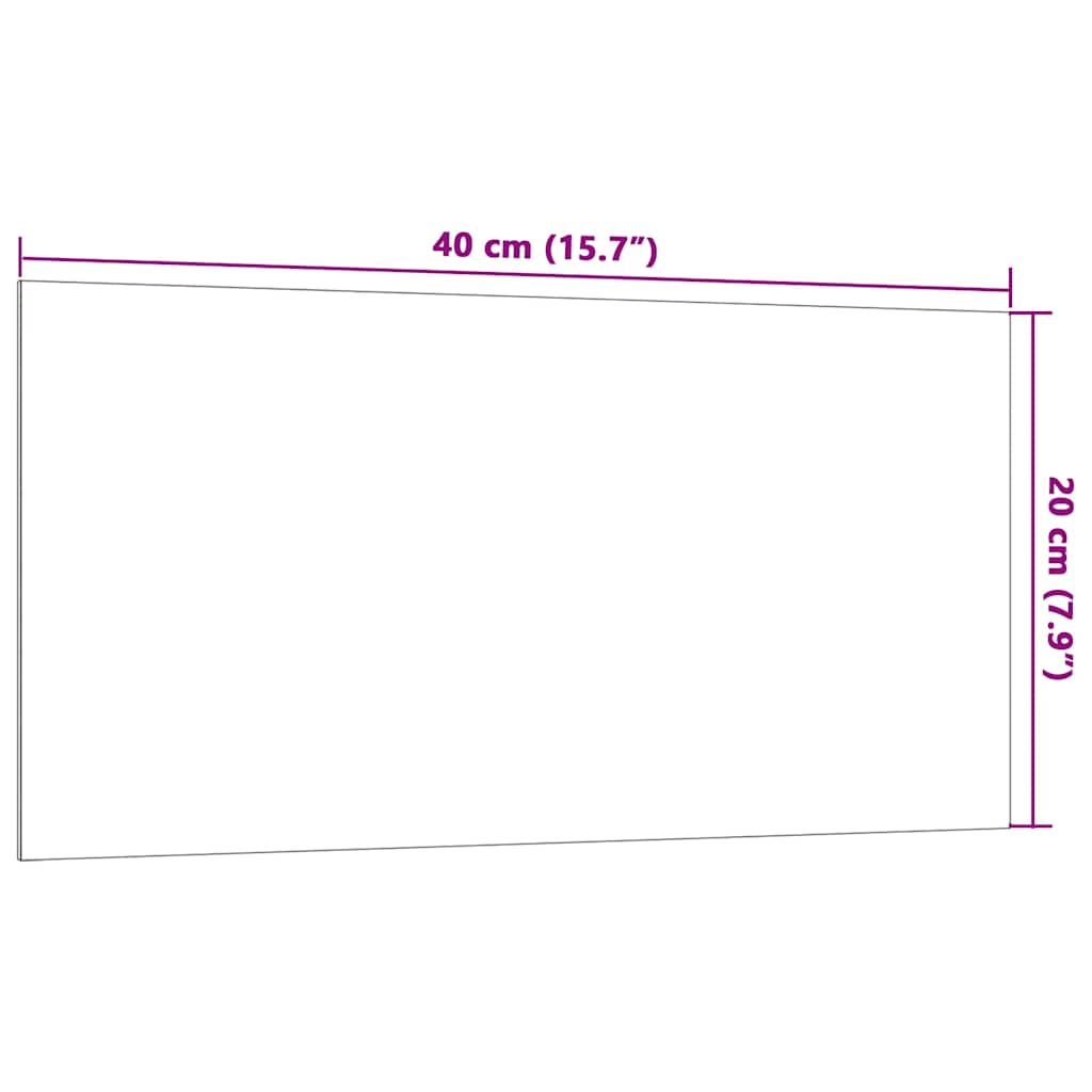 Wall-mounted Magnetic Board Black 15.7"x7.9" Tempered Glass