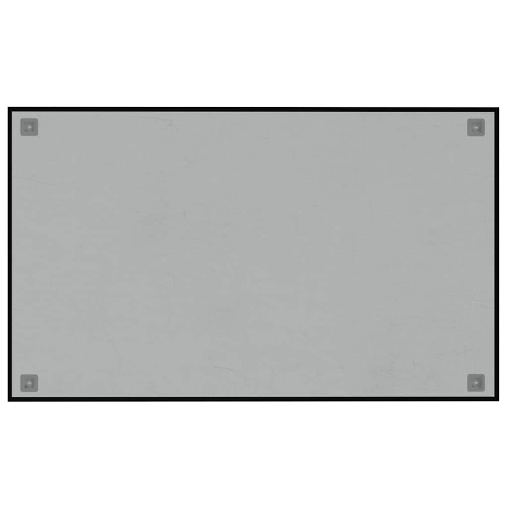 Wall-mounted Magnetic Board Black 39.4"x23.6" Tempered Glass